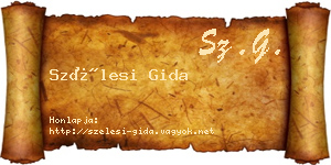Szélesi Gida névjegykártya